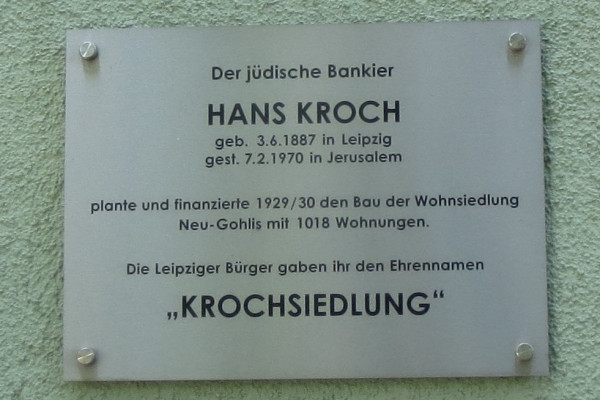 Hans Kroch gab als maßgebliche Initiator der Siedlung seinen Namen.