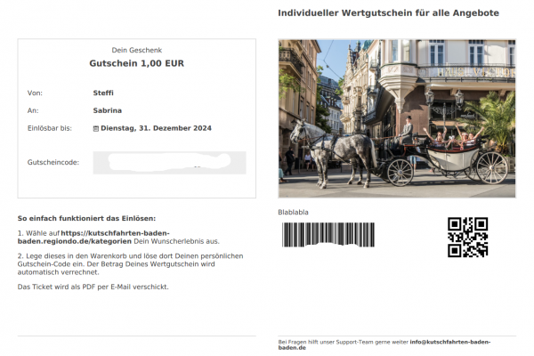 Innenseite Wertgutschein