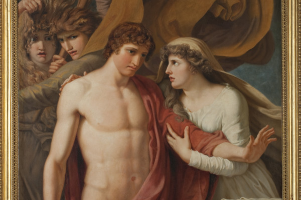 Roter Empire Salon: Orest und Iphigenie von Wilhelm Tischbein 