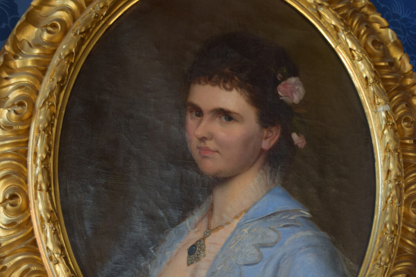Blaues Schlafzimmer: Prinzessin Emma zu Waldeck und Pyrmont als Verlobte