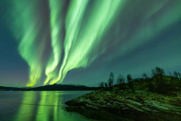 Nordlichter beim Anlegesteg