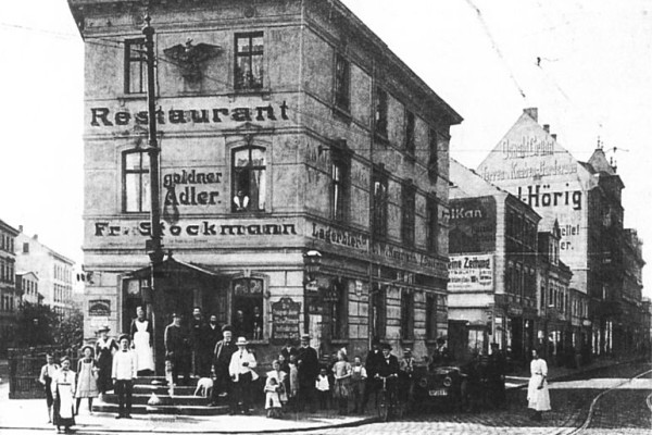 Das Restaurant "Zum Adler" war der Eingang nach Zschocher. 