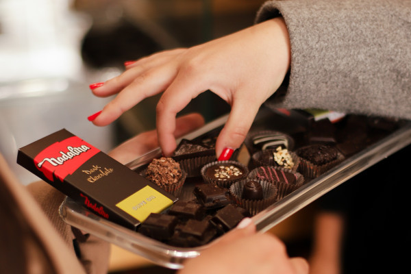 Verkostung von Schokolade und Süßigkeiten