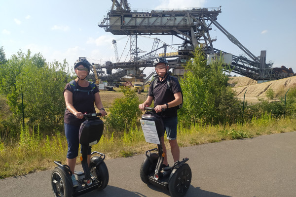 Störmthalersee Tour auf dem Segway vorbei am Bergbautechnickpark