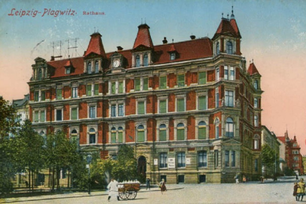 Das Plagwitzer Rathaus kündet noch von der vormaligen Eigenständigkeit.