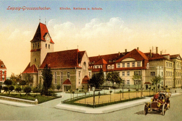 Großzschocher mit Rathaus.