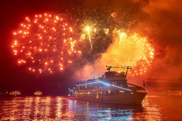 Abschlussfeuerwerk Rhein in Flammen 2023, Foto: Thomas Weinsheimer