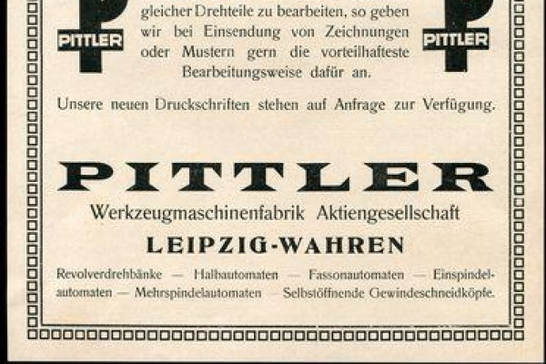 Pittler AG - Werbung um 1932.