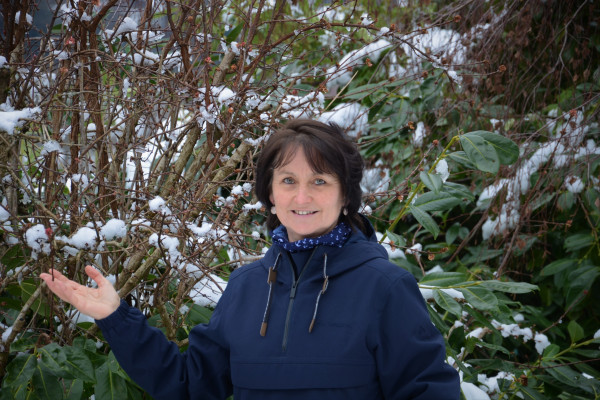 Astrid Bauriedel freut sich auf ihre Winterwanderung