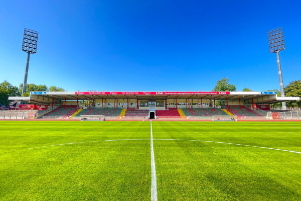 Stadionrasen bei Sonnenschein