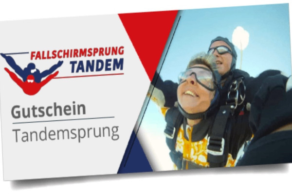 Geschenk Ticket Fallschirmspringen Gutschein Tandemsprung