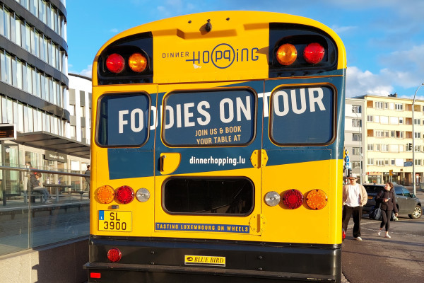 Gourmet Tour im Amerikanischen Schulbus, sightseeing.lu, Luxemburg