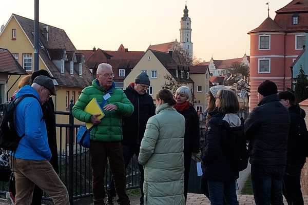 Blick auf die Insel Ried, Rieder Tor und Heilig-Kreuz