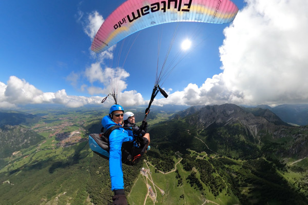 Gleitschirm Tandemflug vom Breitenberg