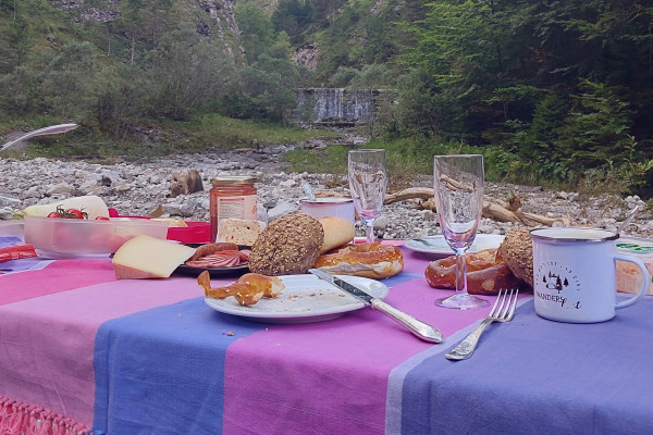 Hier genießen wir unser Frühstück.