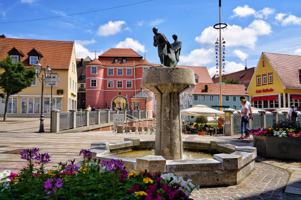 Fischerbrunnen auf der Insel Ried