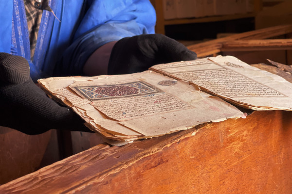 Manuskripte in der Bibliothek von Chinguetti
