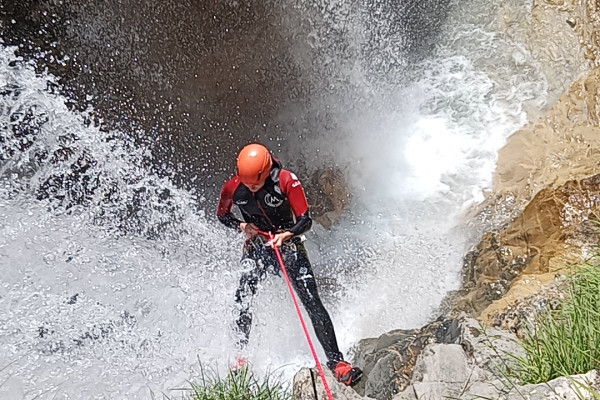 Nassabseilen im La Blache Canyon
