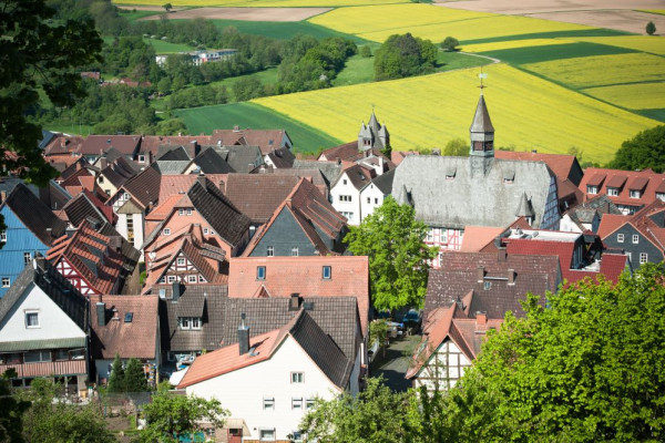 Blick vom Schloss auf die Homberger Altstadt, (c) Kotlorz