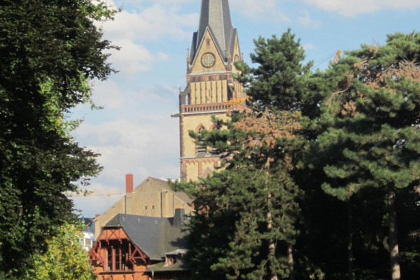 Christuskirche in der Nähe des Stadtgartens bei der 
Insider-Stadtführung in Köln - Belgisches Viertel