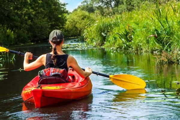 Private Kanutour bei Ettlingen auf dem Rhein