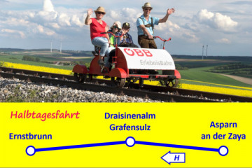 Vierer-Draisine: Asparn - Ernstbrunn