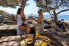 Déjeuner et détente sur la plage face à  l'île d'Or - Spécial CE