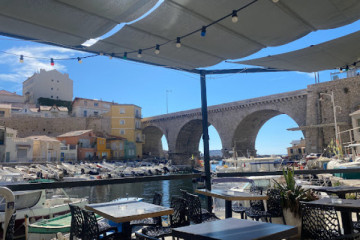 Pause boisson + tapas au magnifique Vallon des Auffes