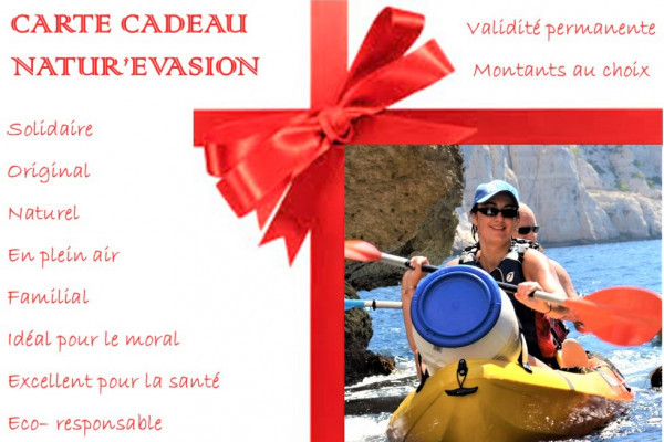 Carte kado kayak de mer