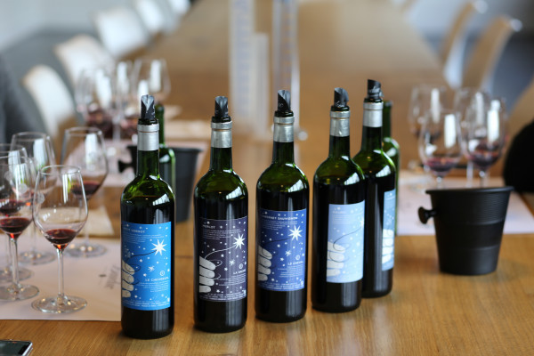 Les 5 mono-cépages rouges du château Lauduc: Merlot, Cabernet Sauvignon, Cabernet Franc, Petit Verdot et Malbec