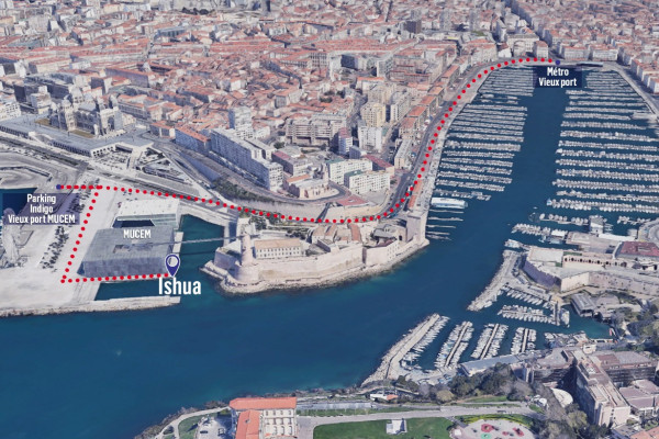 Point de rendez-vous au pieds du Mucem.