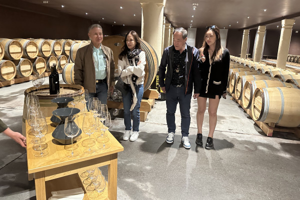 Dégustation à la barrique au Château Pichon Longueville Baron