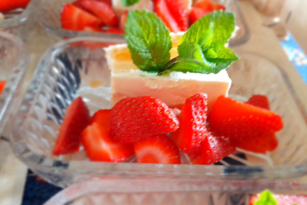Option picnic préparé par le chef Kris Wijnen : exemple de dessert