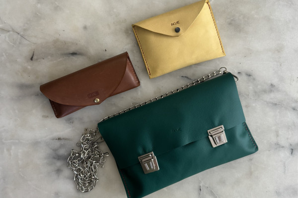 Très belle version du sac en cuir vert par une participante