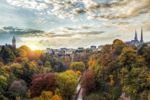Vue sur la vallée de la Pétrusse, Luxembourg Ville