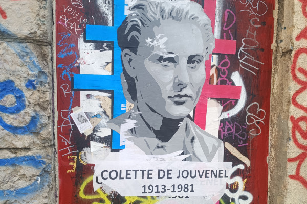 Collage représentant Colette Jouvenel