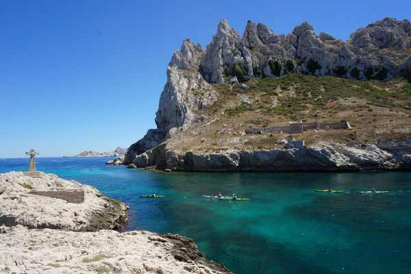 Passage de Cap Croisette en kayak de mer à Marseille