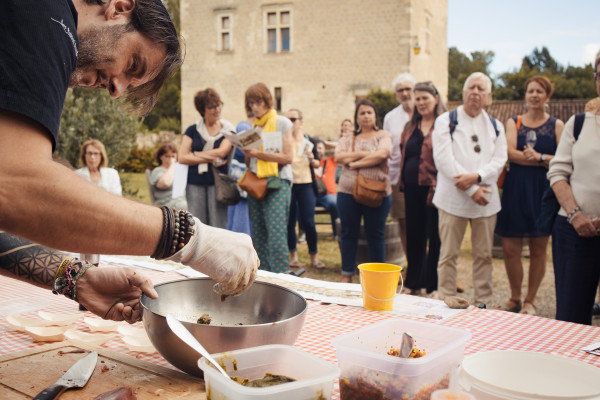 Démonstration culinaire Tables du Gers. Accord mets & vin offert.