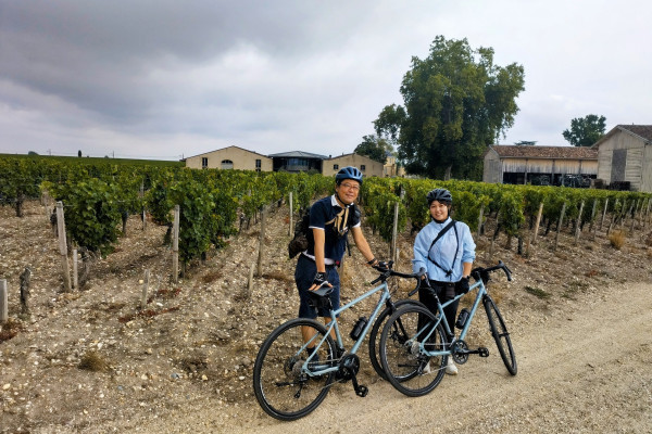 Margaux vineyards by Gravel Bike