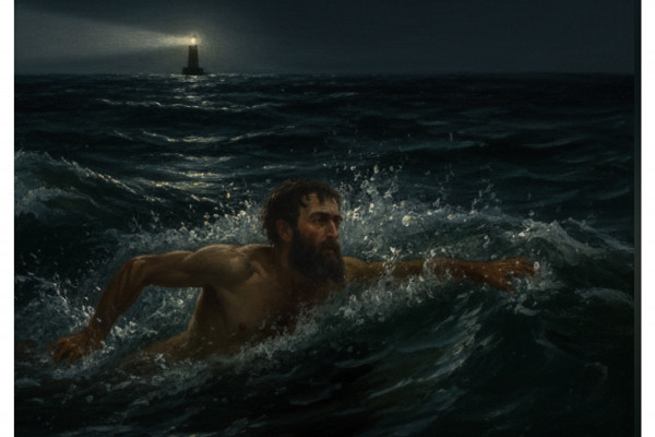 Edmond Dantès s'echappe 14 années après son arrestation... 
Cette traversée donnera naissance au Défi Monte-Cristo !