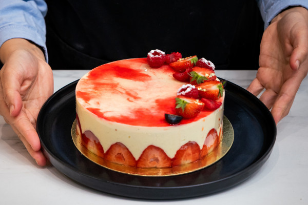 Fraisier décoré