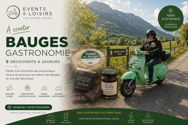 Vespa tours electrique les bauges gastronomie 