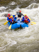 Rafting auf einem byerischen Fluss